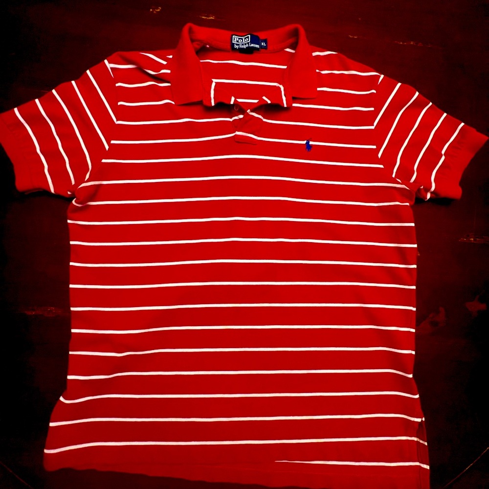 Polo Ralph Lauren Red Striped Polo Shirt